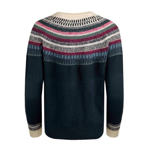 Weird Fish Womens/Ladies Lowell Fair Isle Eco Friendly Sweater / Navy - Picture 2 of 2